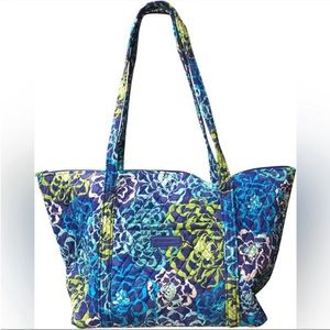 Vera Bradley Large Miller Travel Tote Bag in "Katalina Blue" Pattern